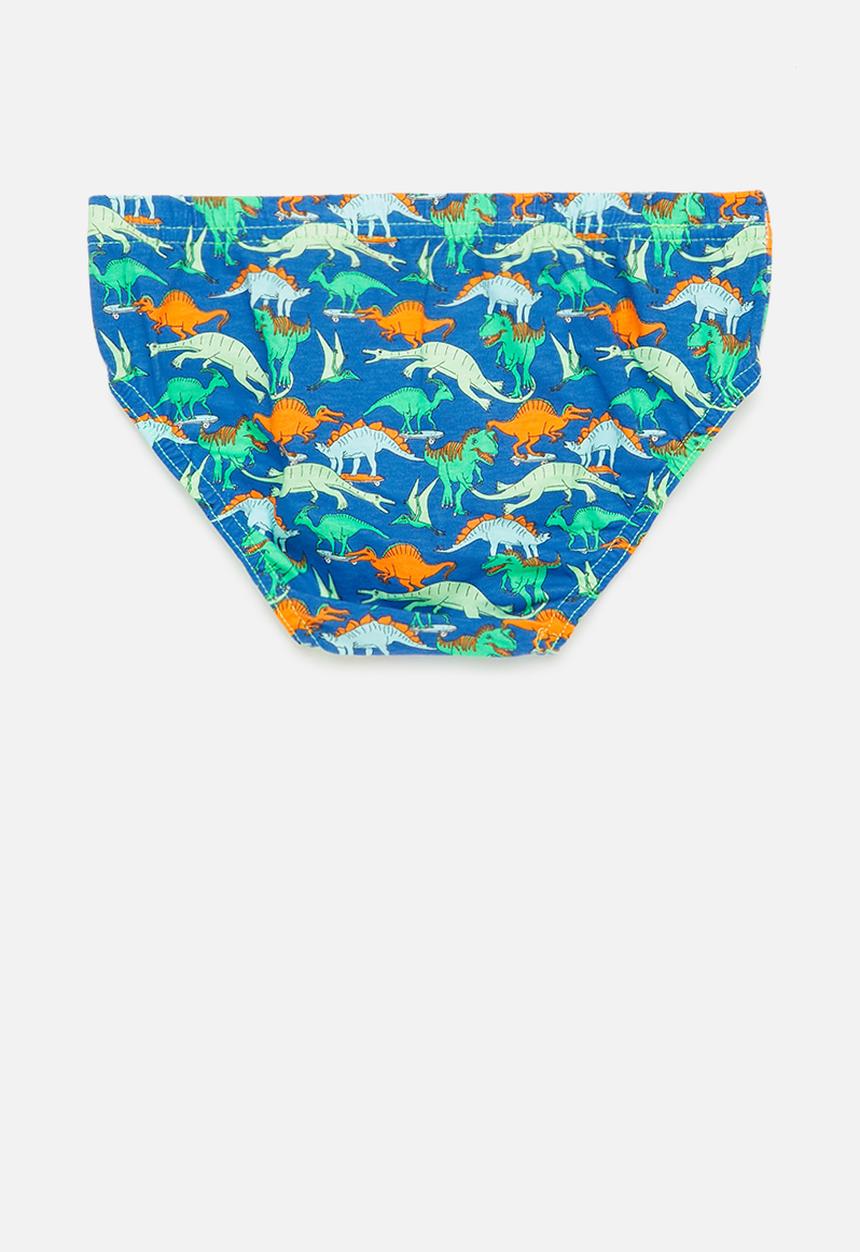 Cotton On - Boys 3 pack underwear - punch blue dinos & stripe