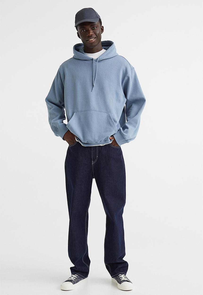 H&M - Relaxed fit hoodie - blue