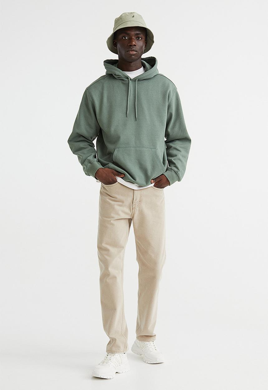 H&M - Relaxed fit hoodie - green 