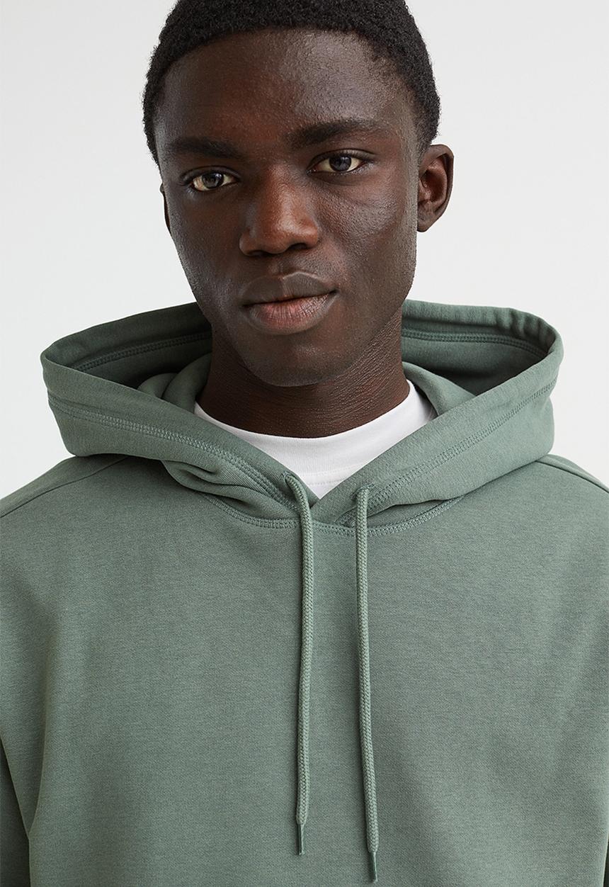 H&M - Relaxed fit hoodie - green 