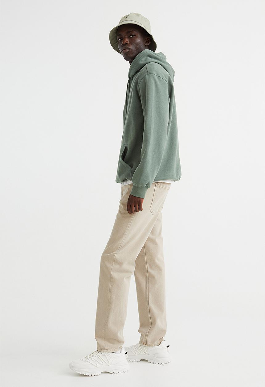 H&M - Relaxed fit hoodie - green 
