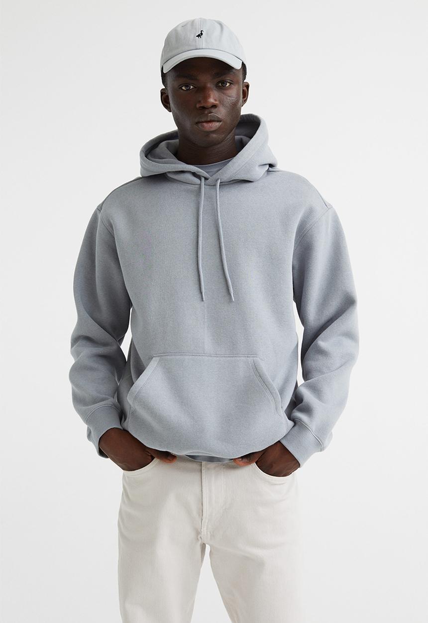 H&M - Relaxed fit hoodie - grey