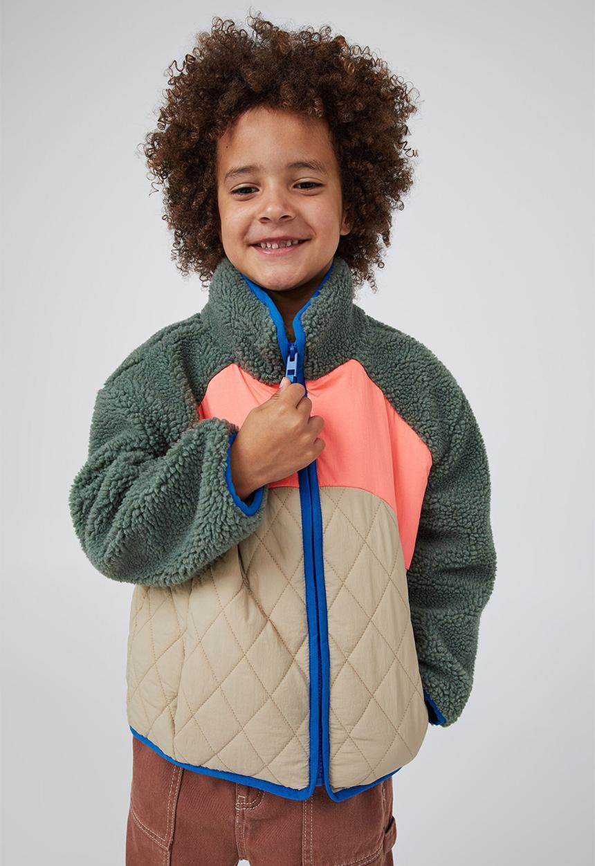 Cotton On - Teddy jacket - swag green & splice