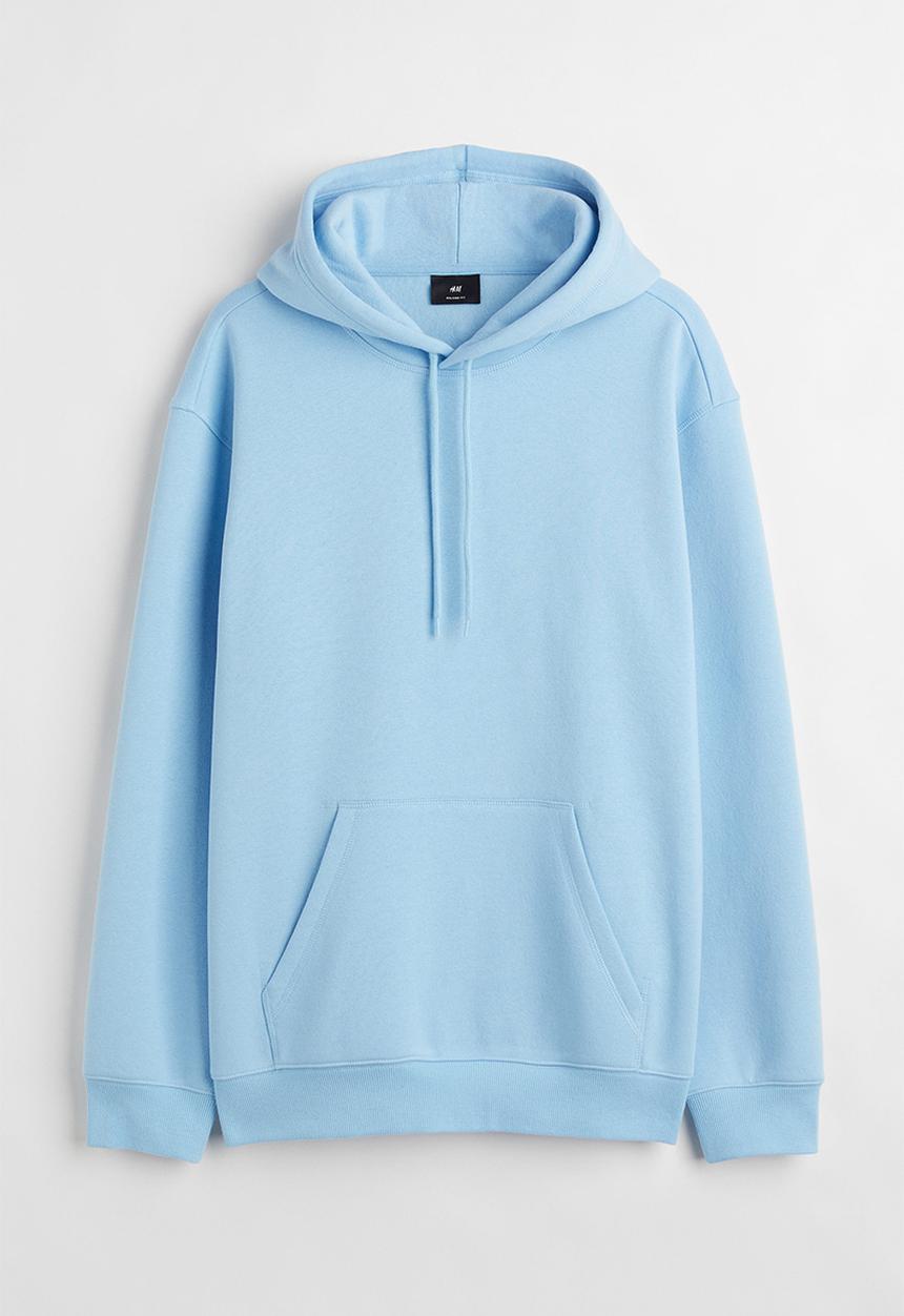 H&M - Relaxed fit hoodie - light blue