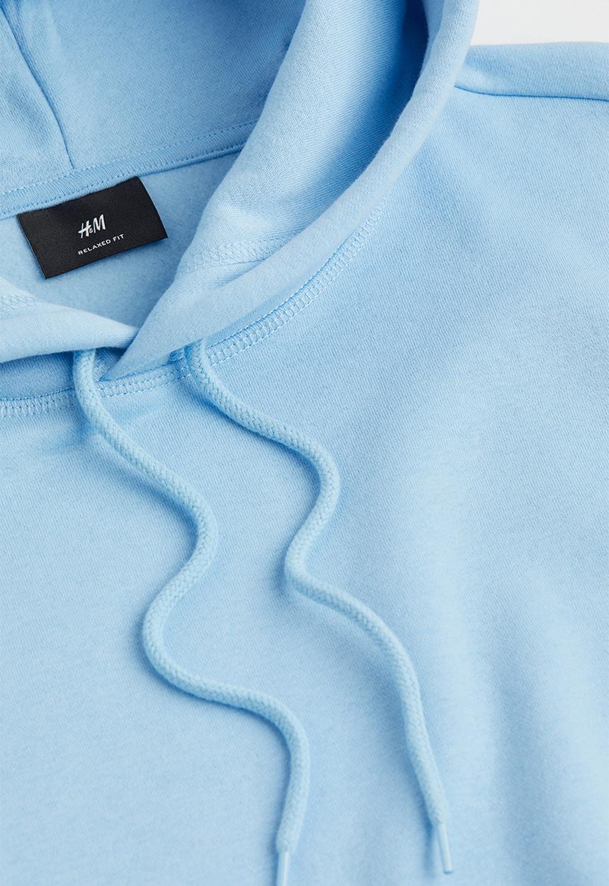 H&M - Relaxed fit hoodie - light blue