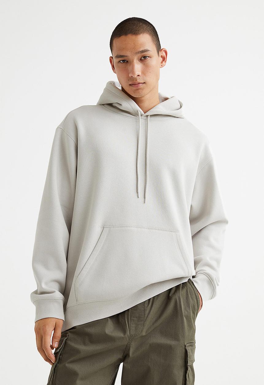 H&M - Relaxed fit hoodie - light greige