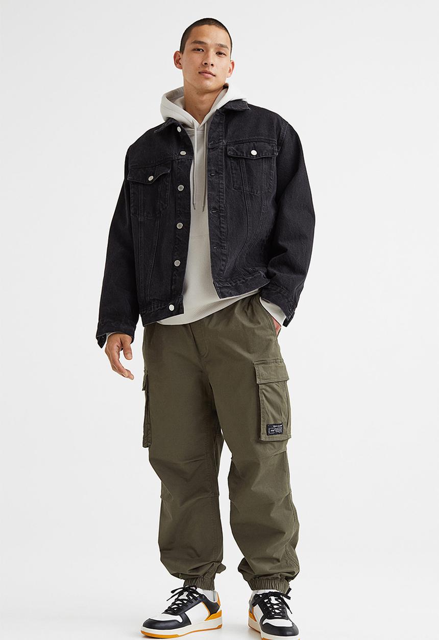 H&M - Relaxed fit hoodie - light greige