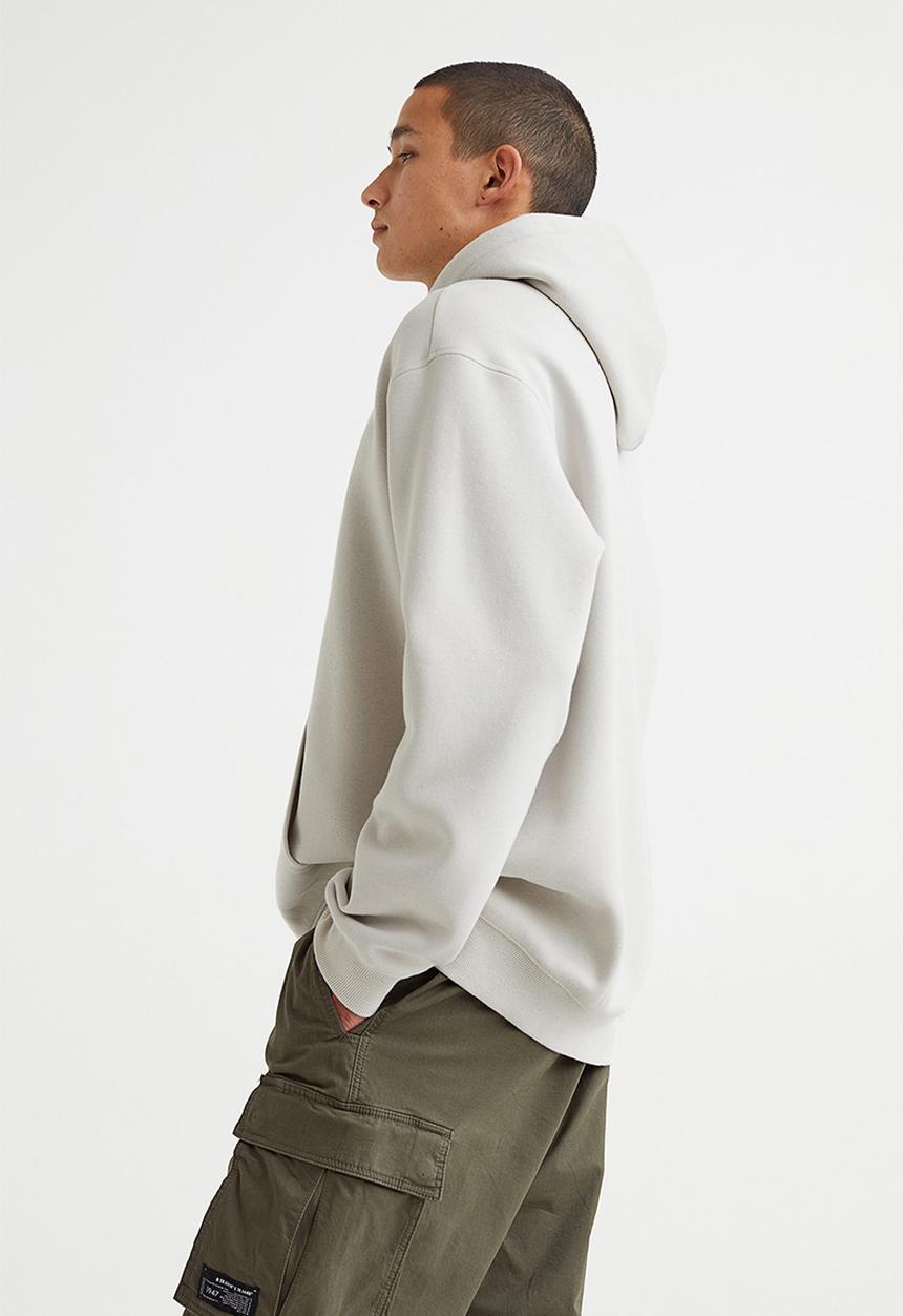 H&M - Relaxed fit hoodie - light greige