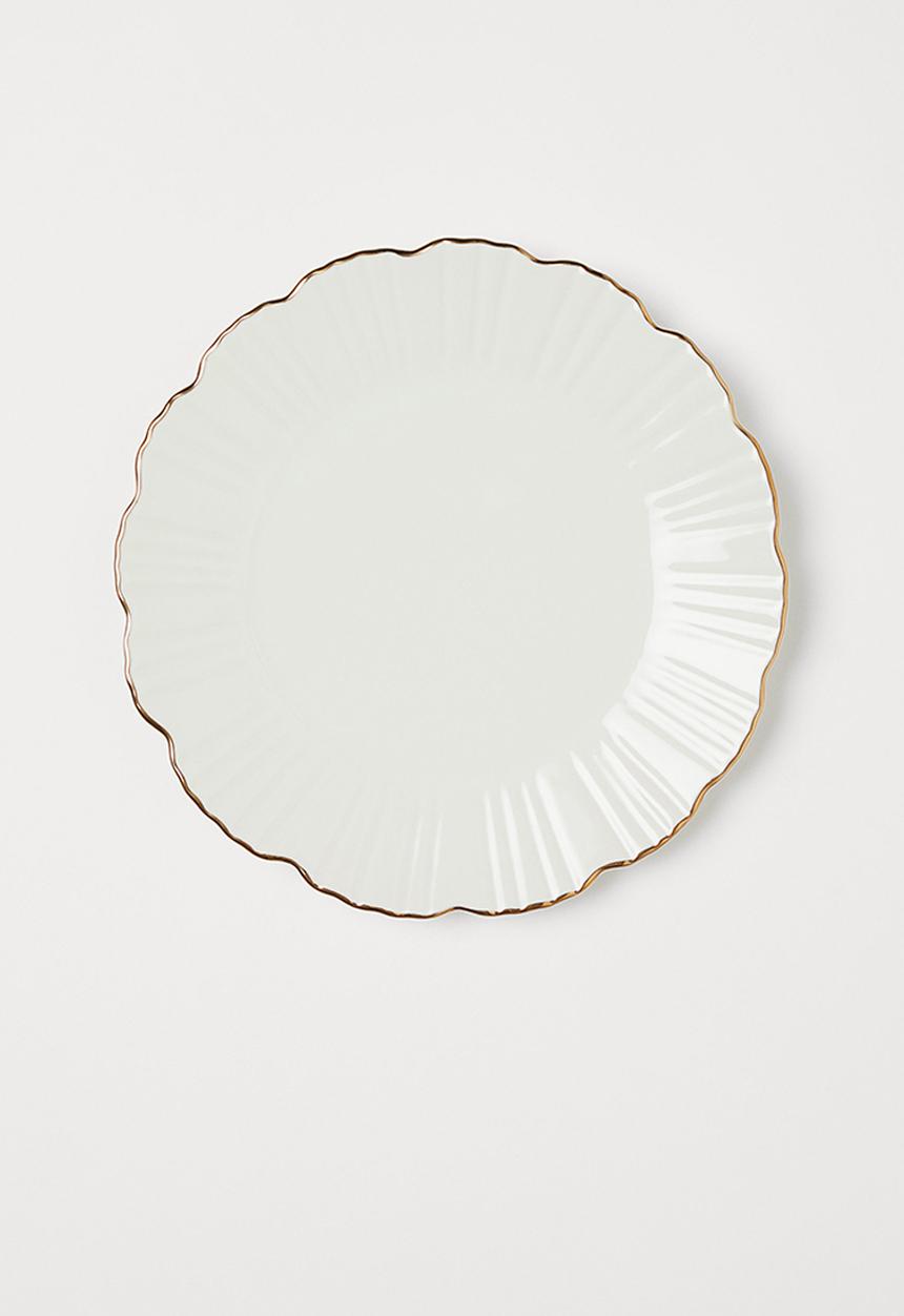 H&M - Porcelain plate - white I