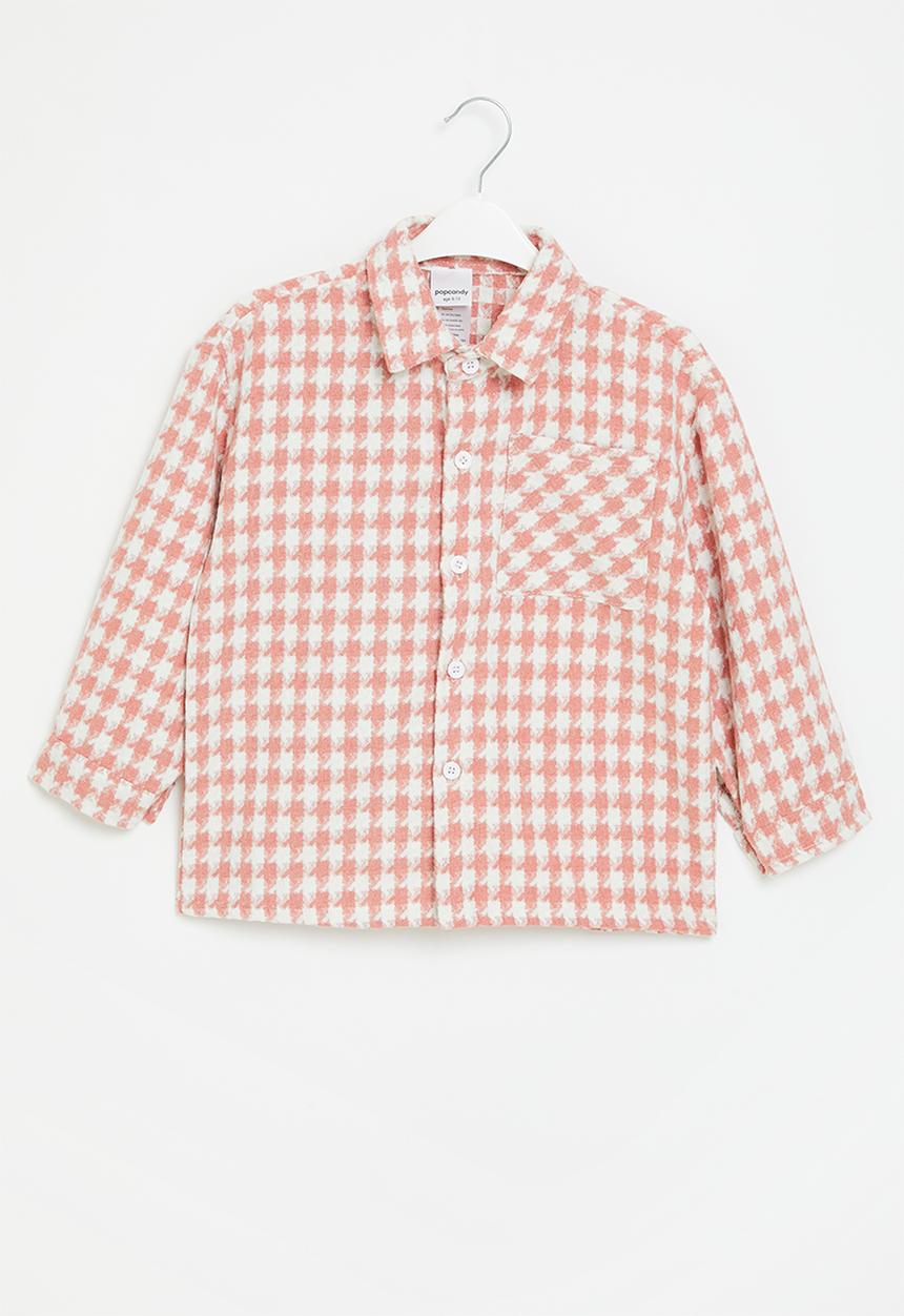 Pop Candy - Check shacket - pink