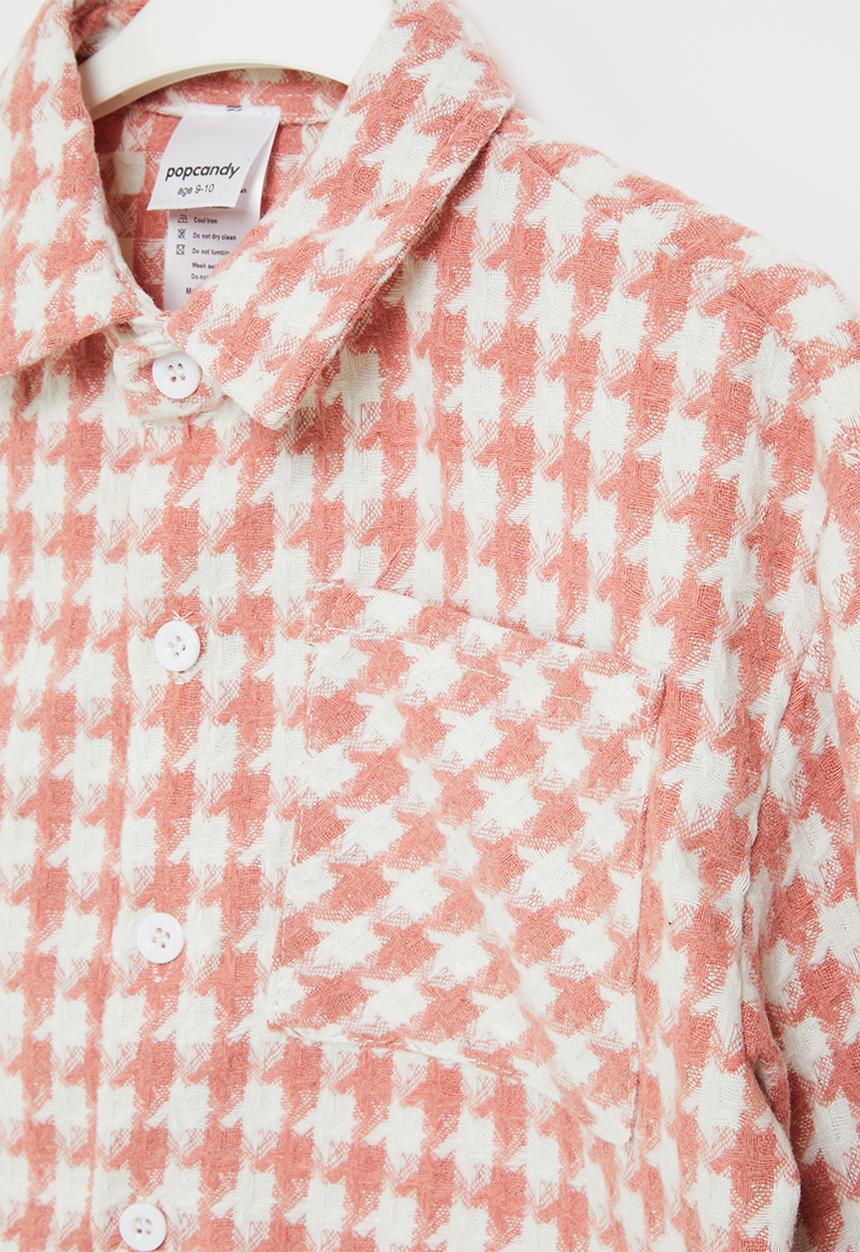 Pop Candy - Check shacket - pink