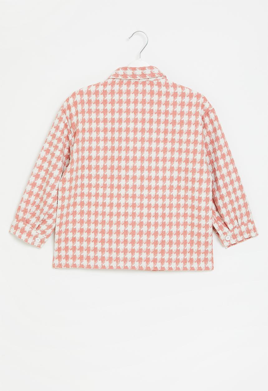 Pop Candy - Check shacket - pink