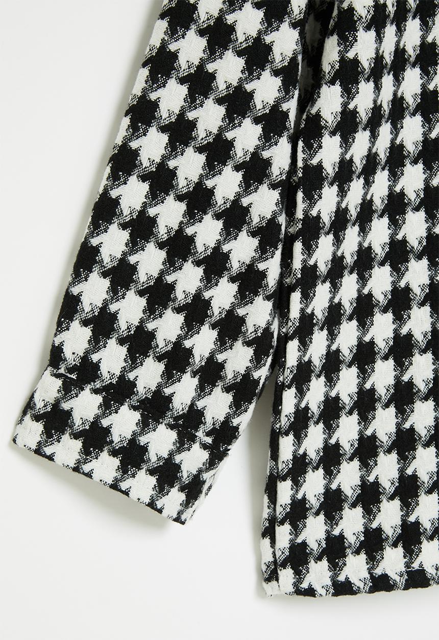 Pop Candy - Check shacket - black