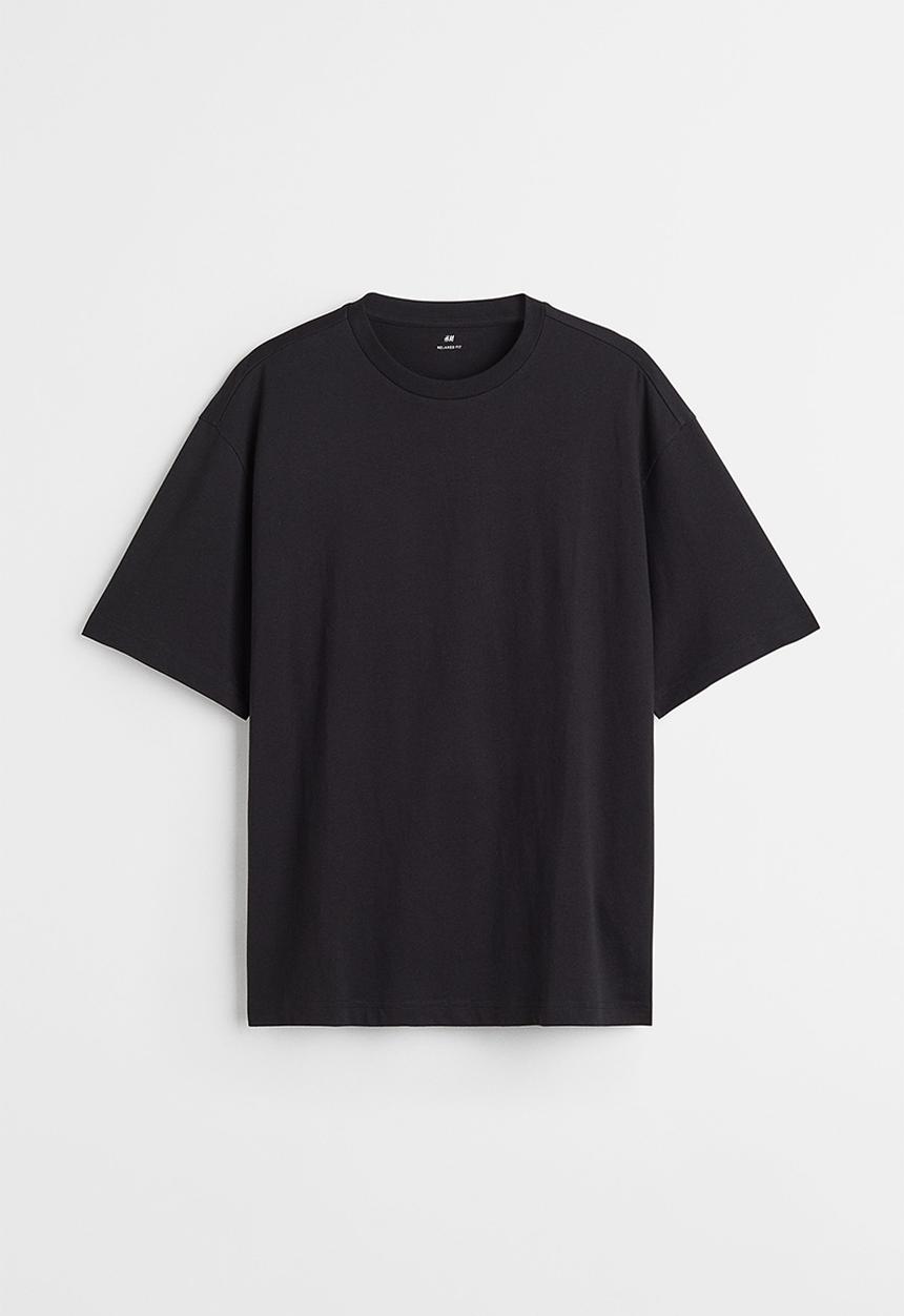 H&M - Relaxed fit T-shirt - black 