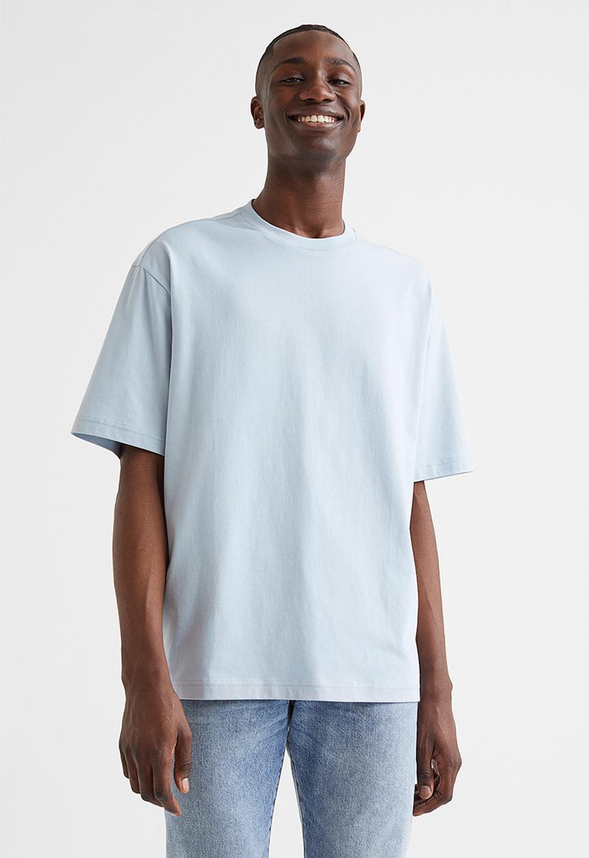 H&M - Relaxed fit T-shirt - light blue
