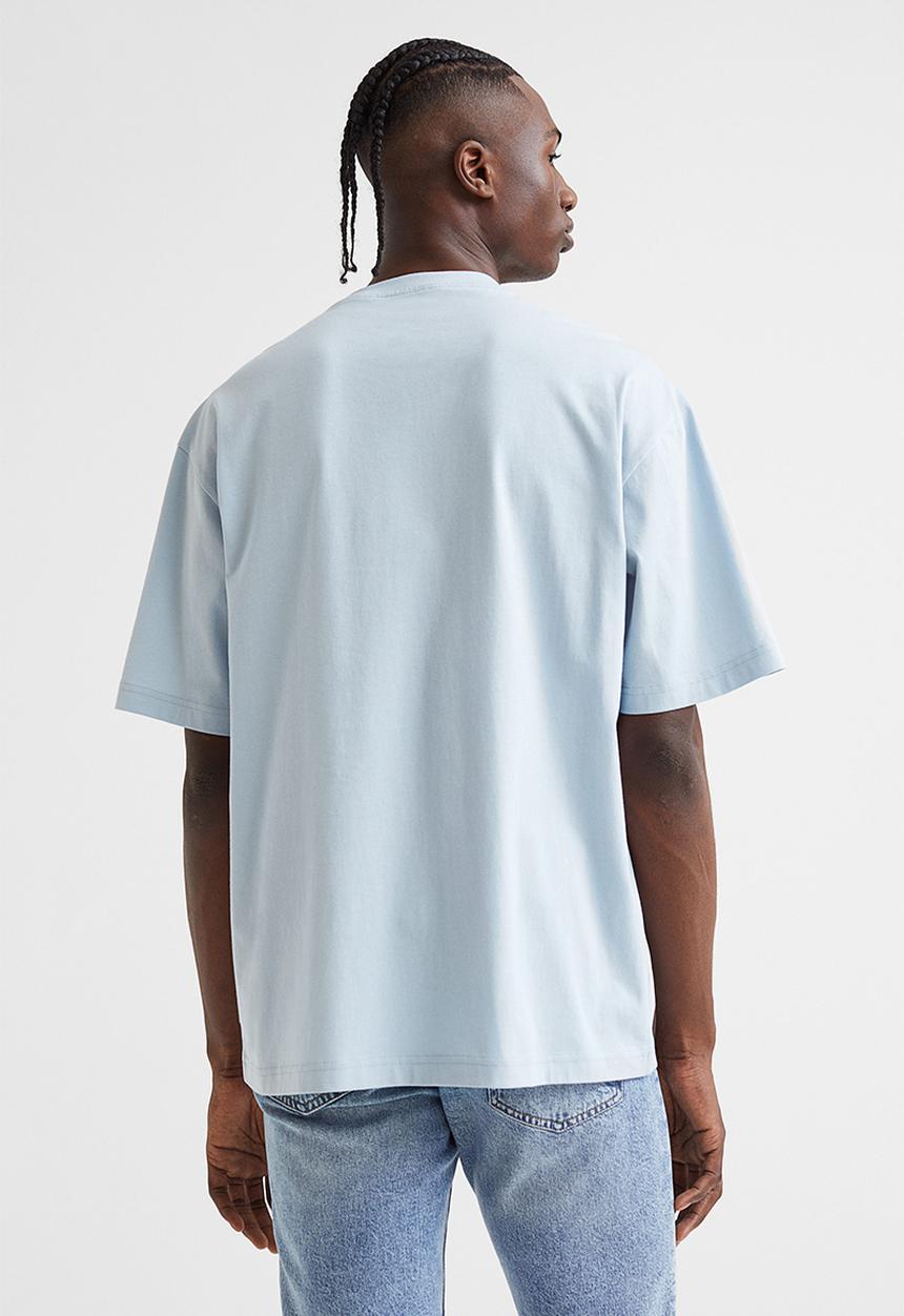 H&M - Relaxed fit T-shirt - light blue