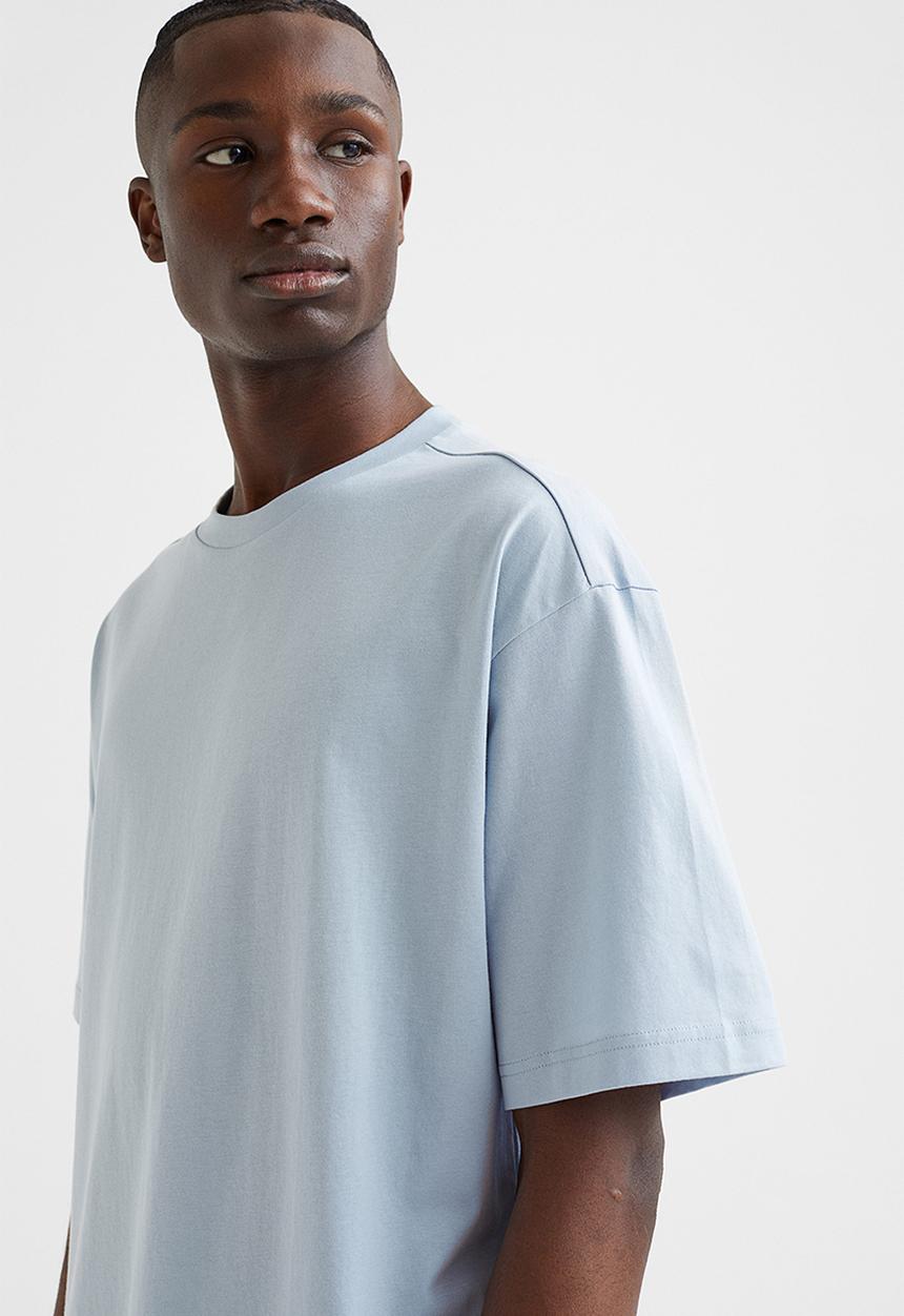 H&M - Relaxed fit T-shirt - light blue