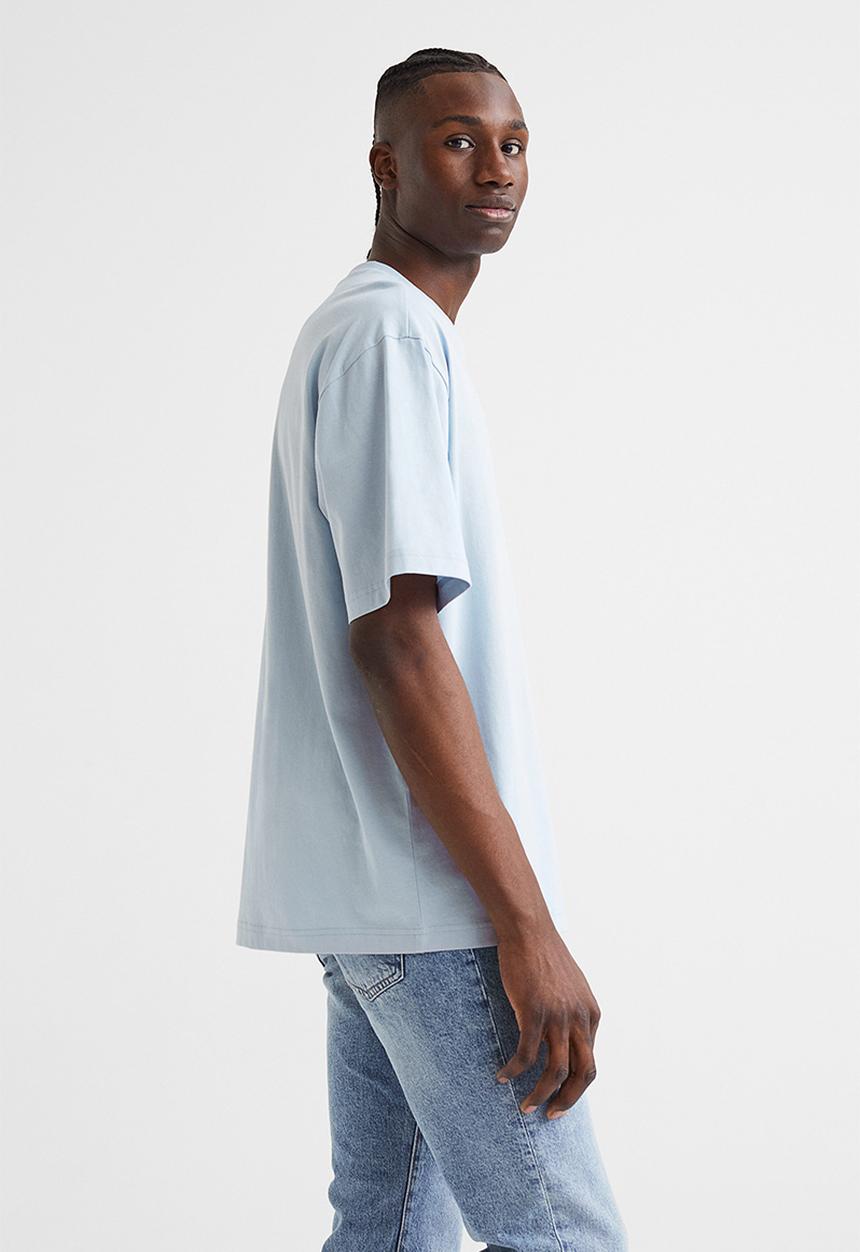 H&M - Relaxed fit T-shirt - light blue