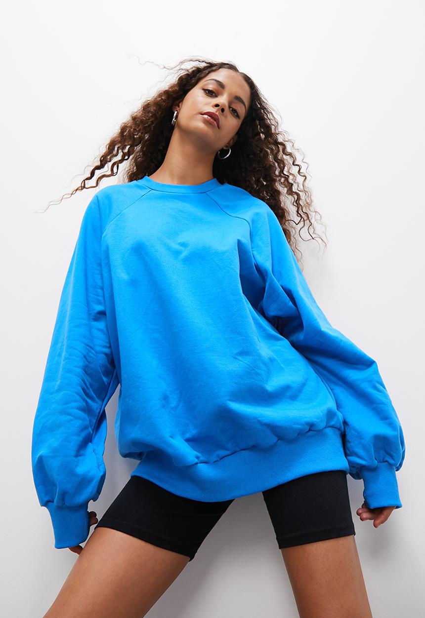 Blake - Balloon sleeve sweat - blue