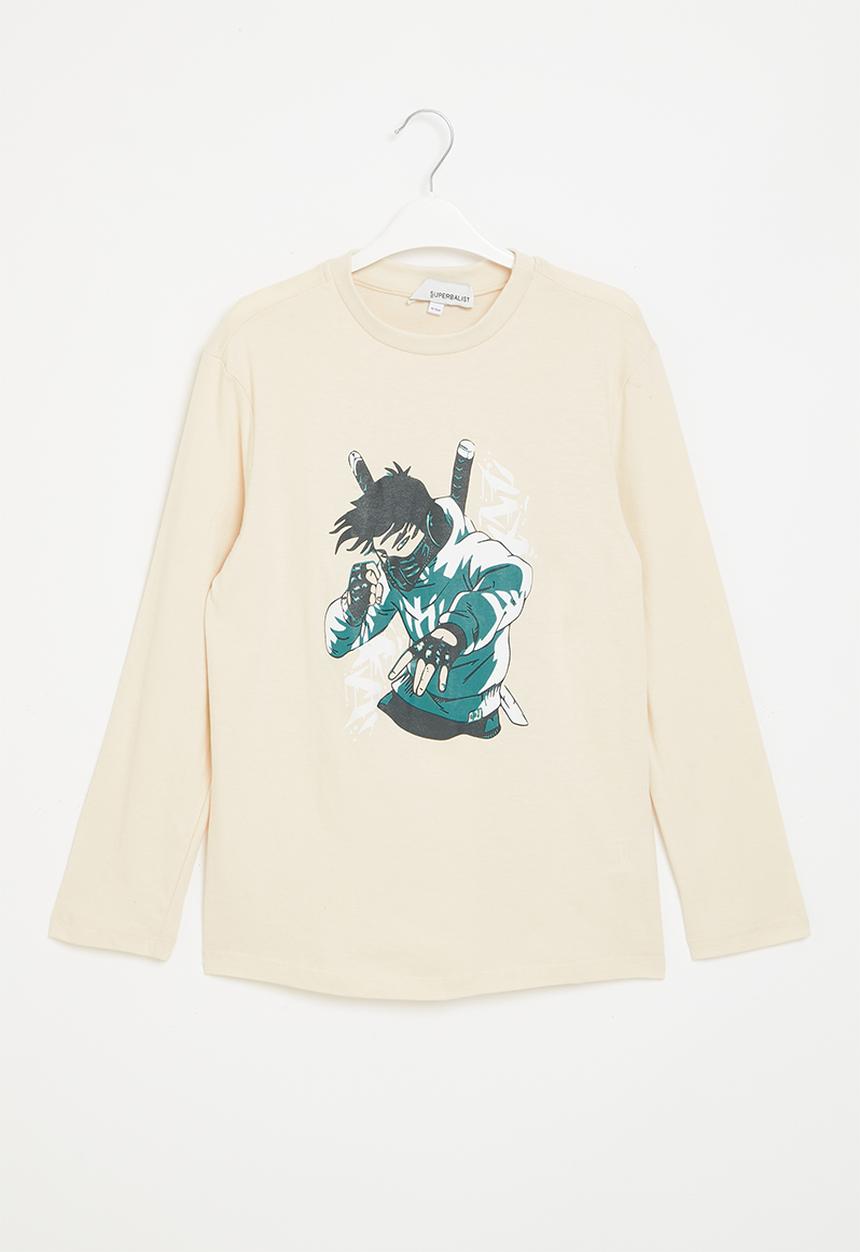 Superbalist - Boys graphic long sleeve tee - Stone