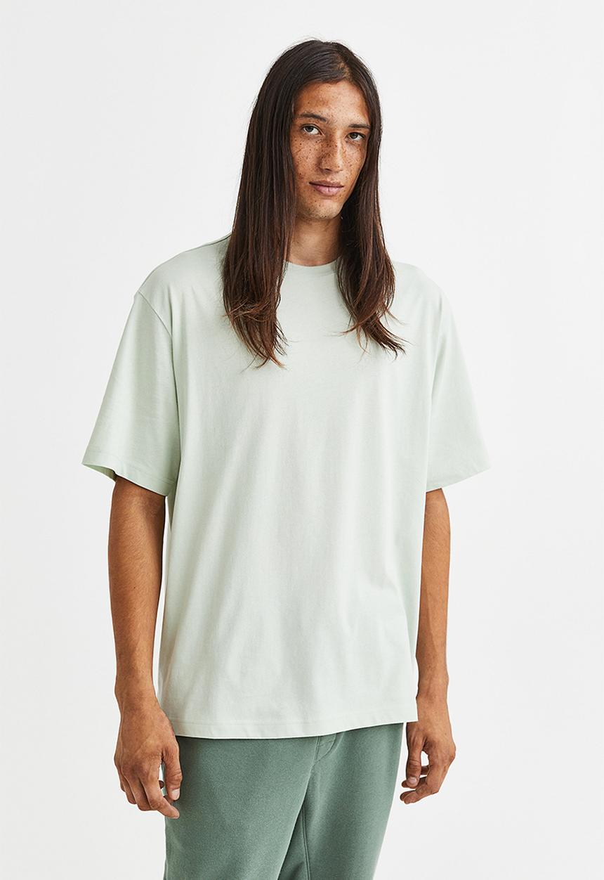 H&M - Relaxed fit T-shirt - light green