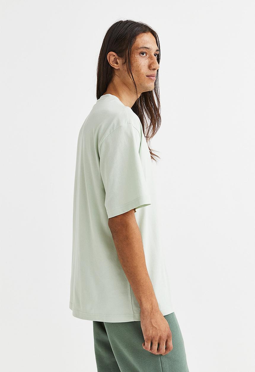 H&M - Relaxed fit T-shirt - light green