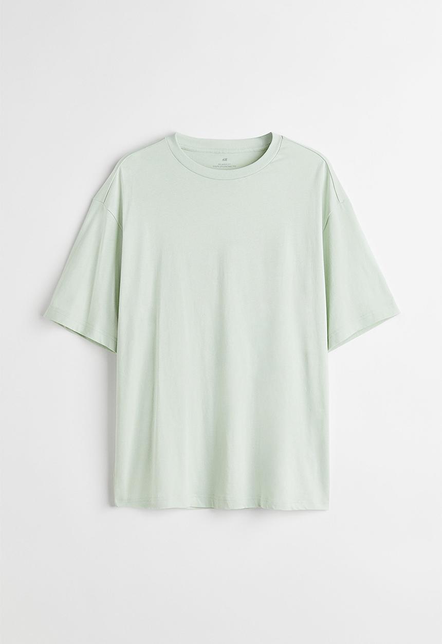H&M - Relaxed fit T-shirt - light green