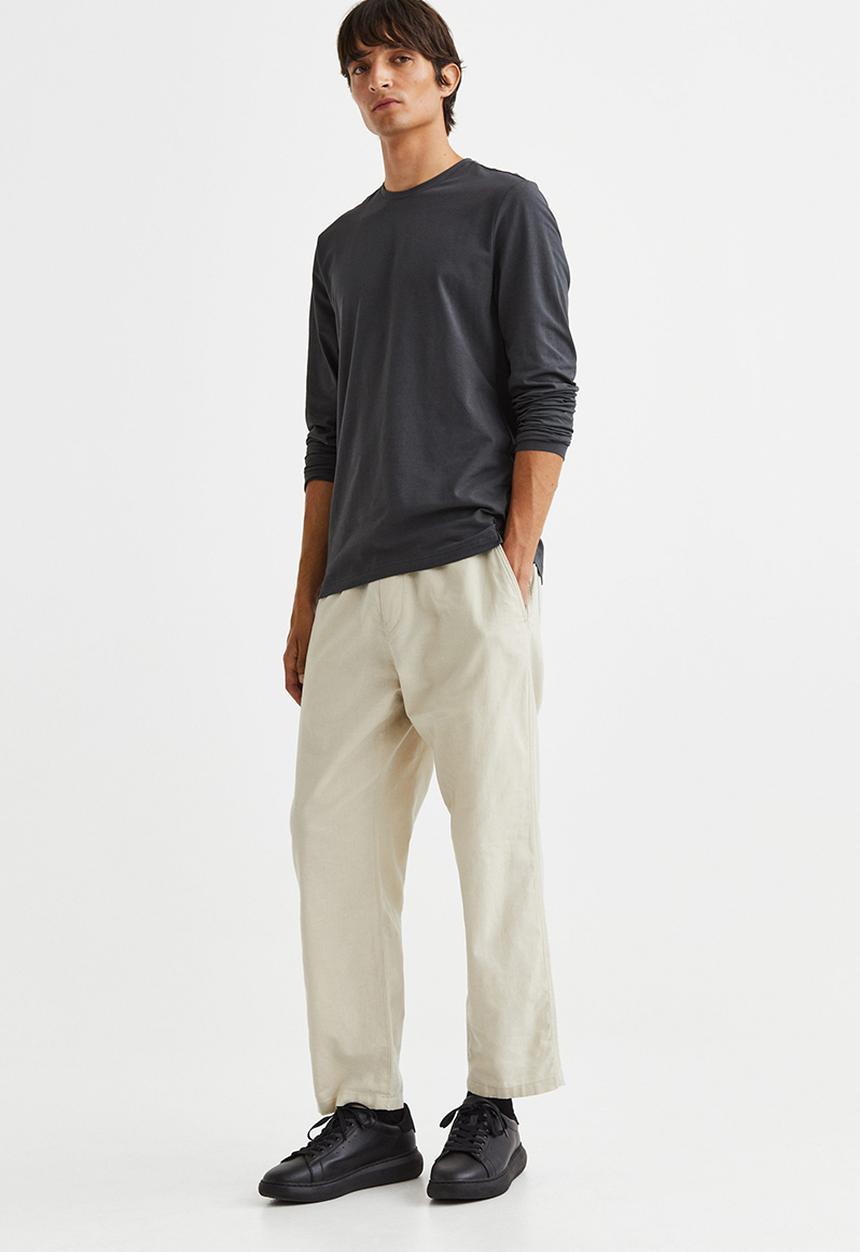 H&M - Slim fit jersey top - dark grey