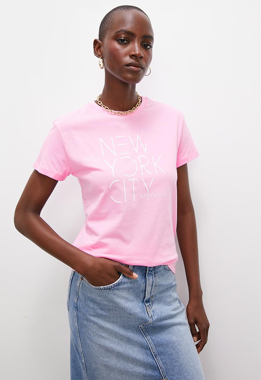Superbalist - Relaxed graphic tee - pink