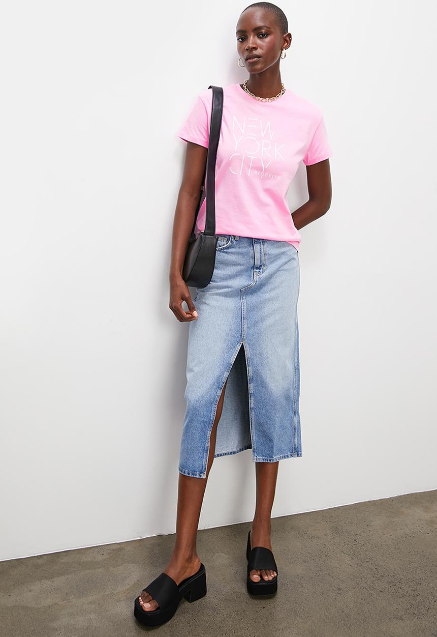 Superbalist - Relaxed graphic tee - pink