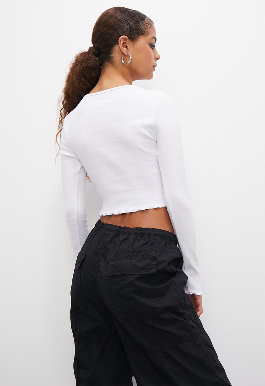 Blake - 2pkt crew plain basic rib - black & white