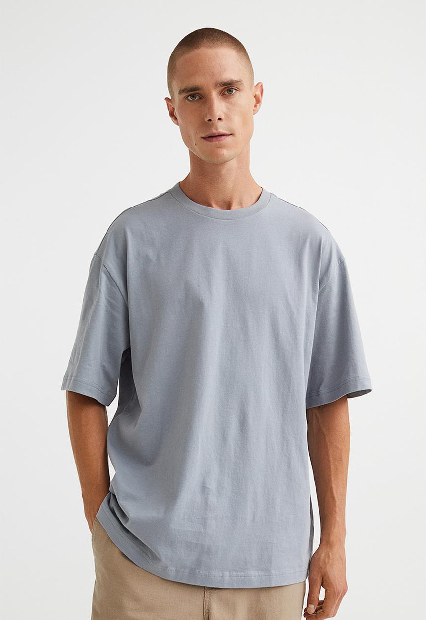 H&M - Relaxed fit T-shirt - steel grey