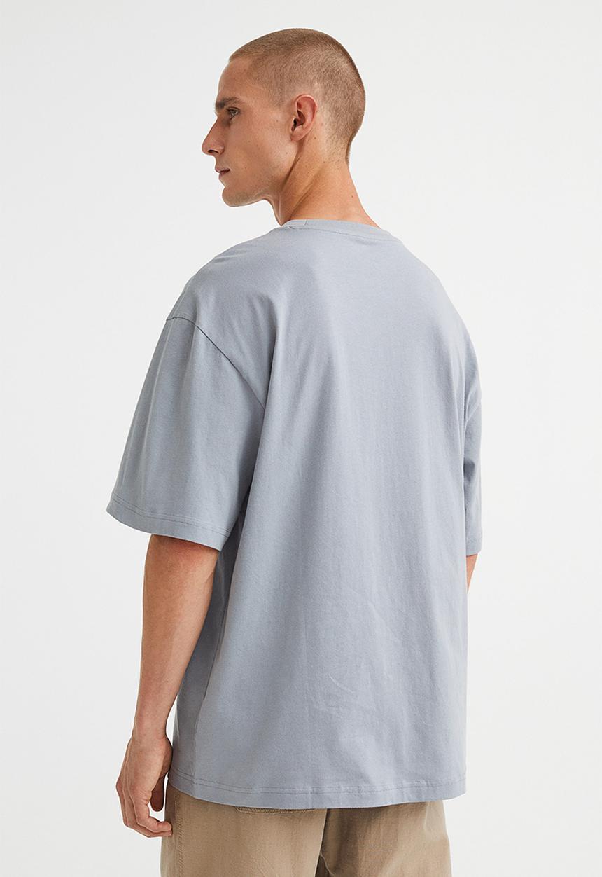 H&M - Relaxed fit T-shirt - steel grey