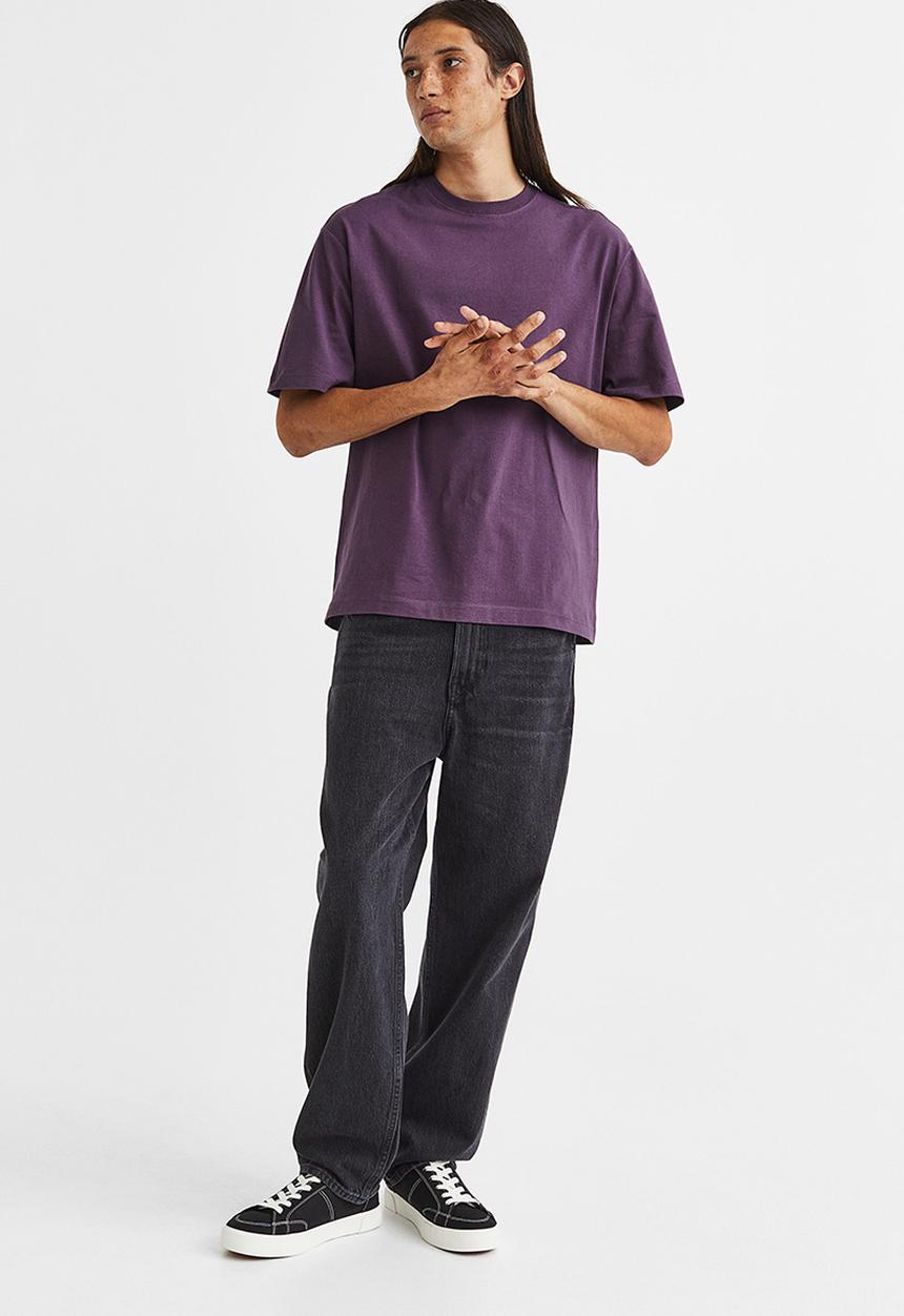 H&M - Relaxed fit T-shirt - dark purple