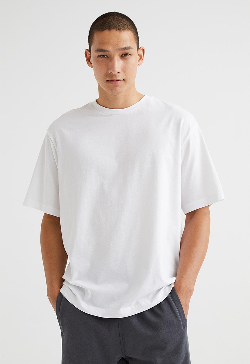 H&M - Relaxed fit T-shirt - white 