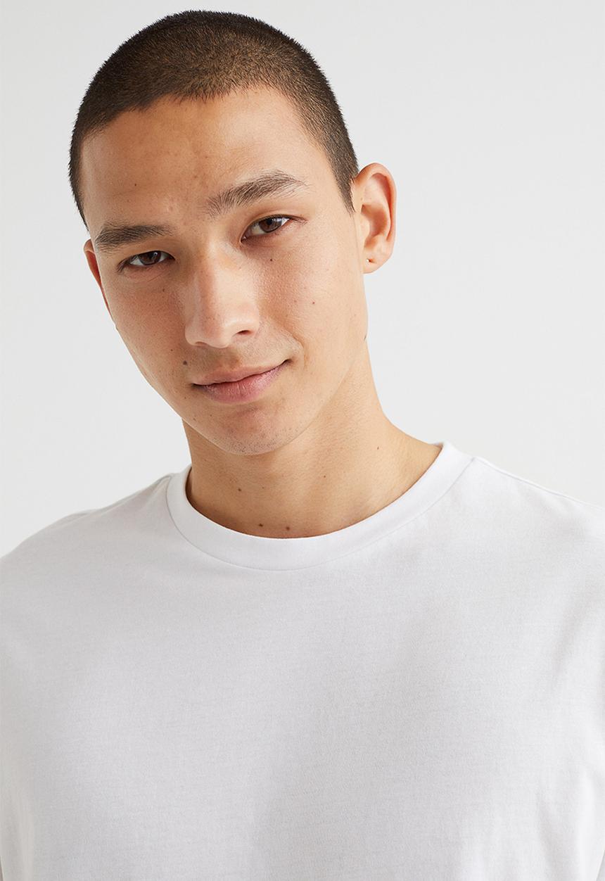 H&M - Relaxed fit T-shirt - white 