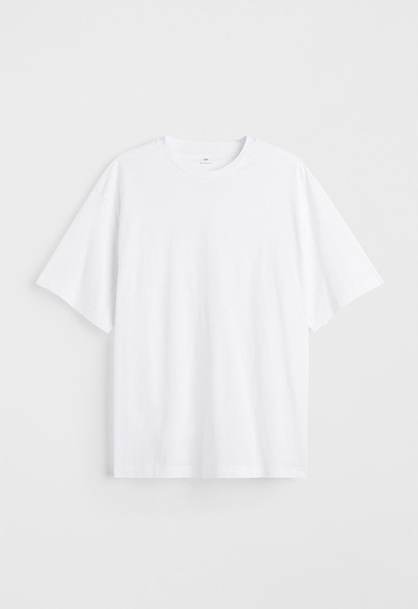 H&M - Relaxed fit T-shirt - white 