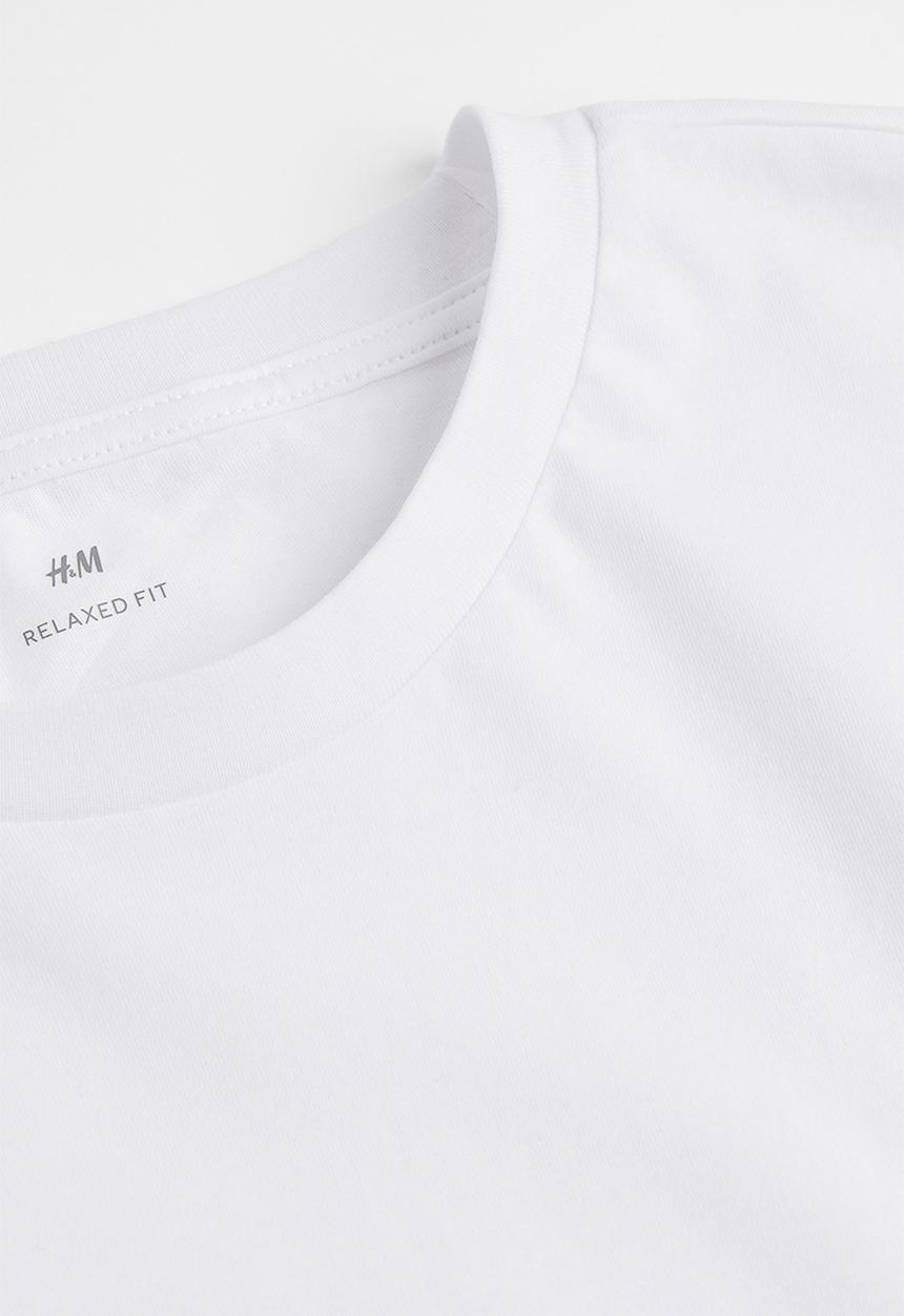 H&M - Relaxed fit T-shirt - white 