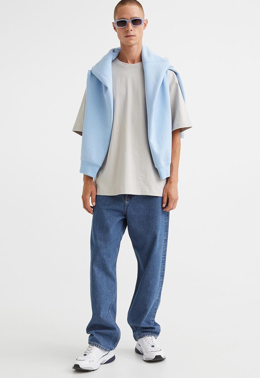 H&M - Relaxed fit T-shirt - light greige 