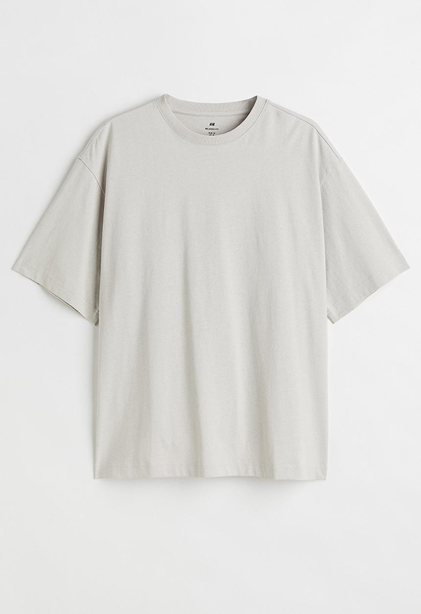 H&M - Relaxed fit T-shirt - light greige 