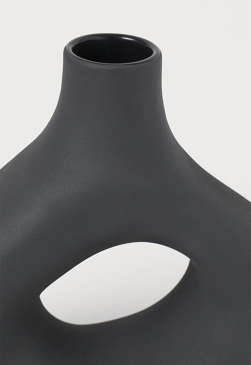 H&M - Stoneware vase - black