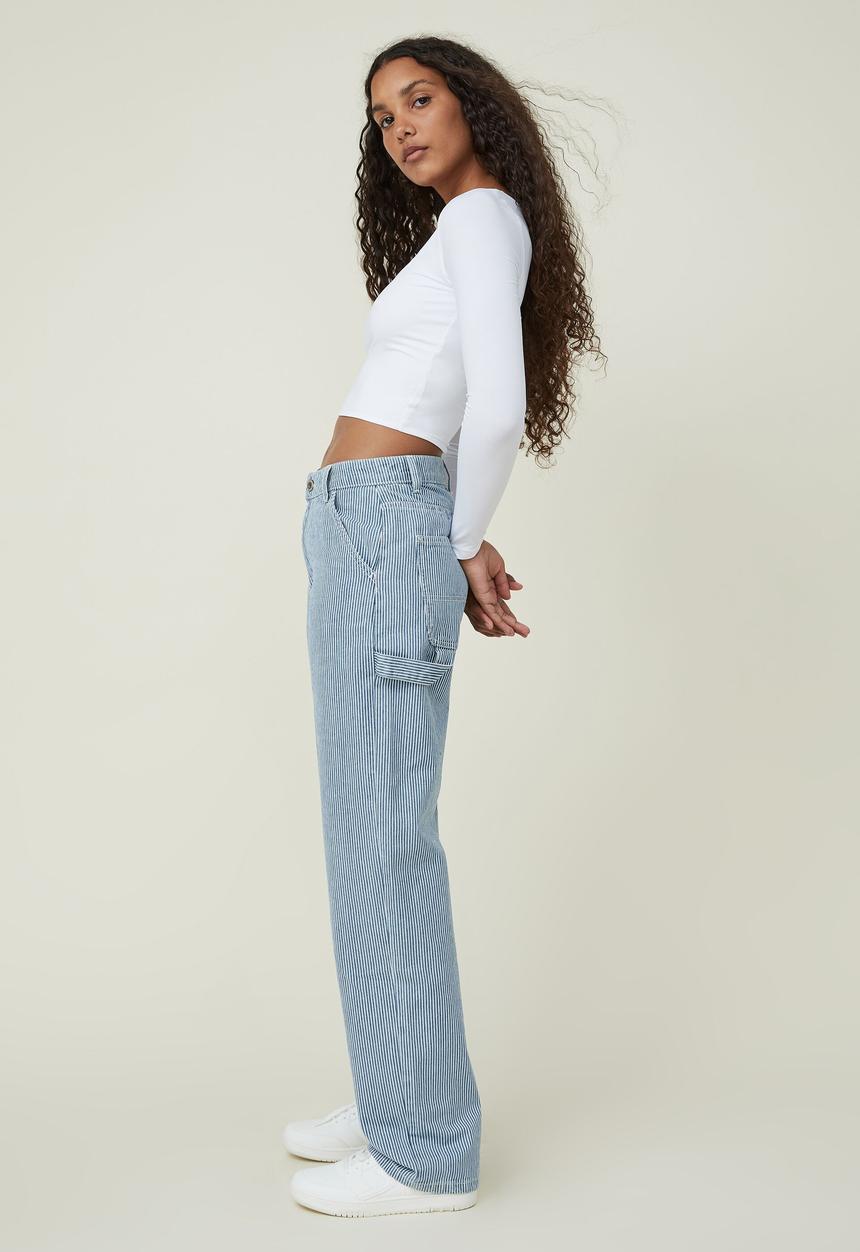 Cotton On - Sculpted scoop neck long sleeve top - white