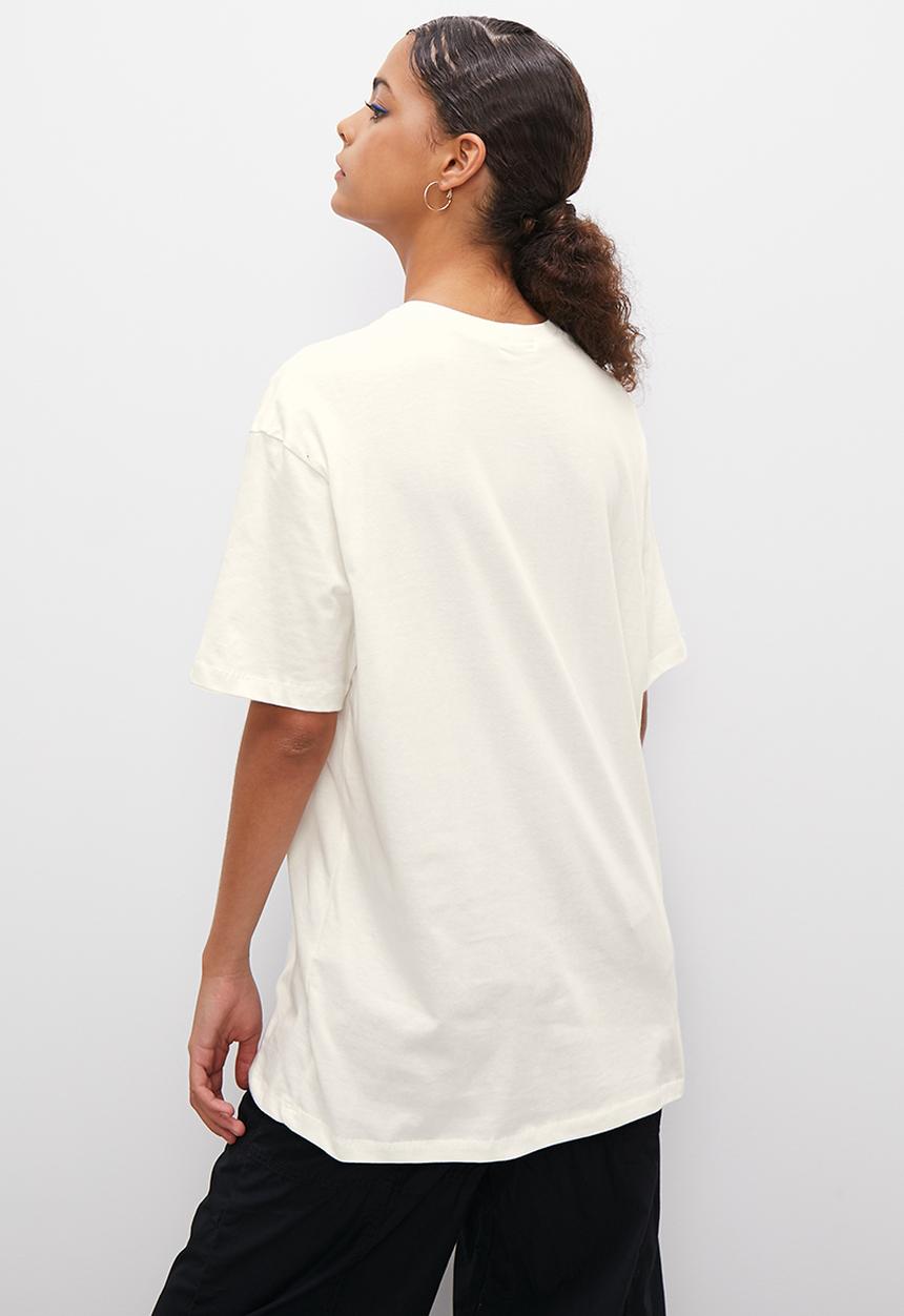 Blake - Relaxed graphic tee - ecru