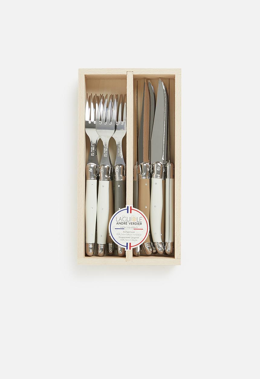 André Verdier - 12 piece steak knives & forks set - twill