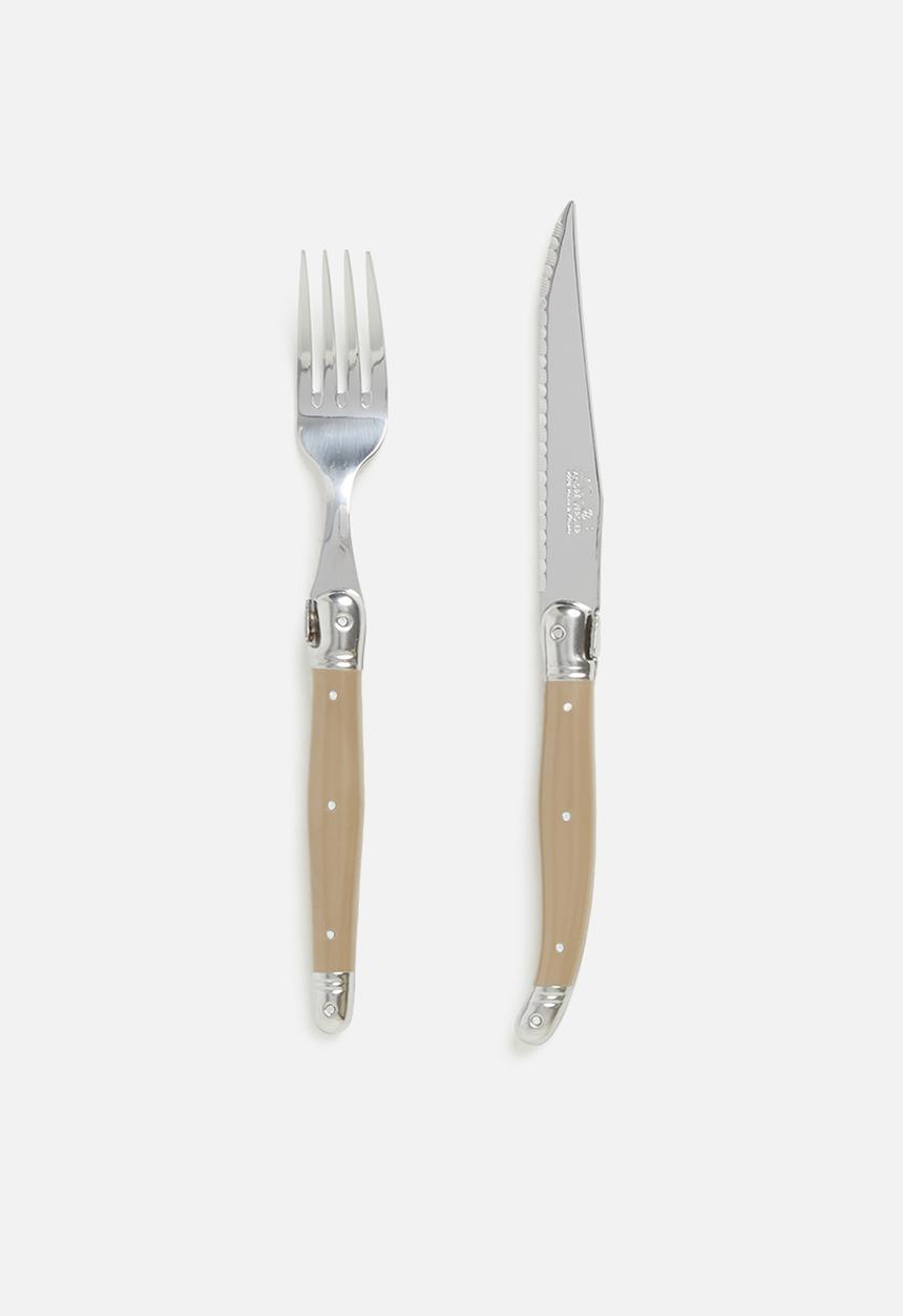 André Verdier - 12 piece steak knives & forks set - twill