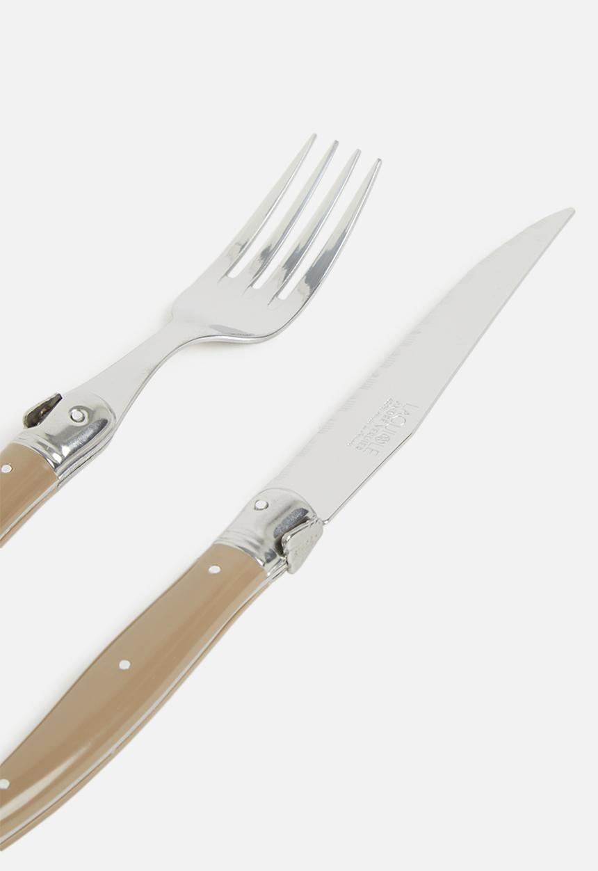 André Verdier - 12 piece steak knives & forks set - twill