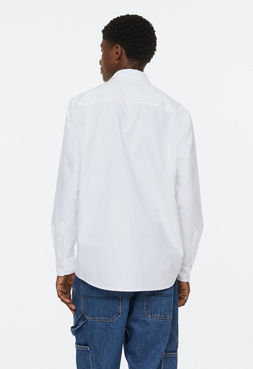 H&M - Regular fit oxford shirt - white