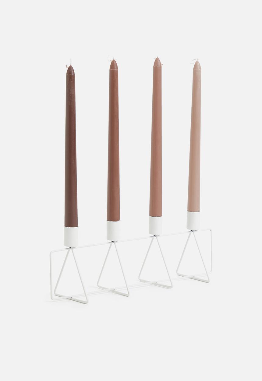Sixth Floor - Set of 4 gradient candle - brown