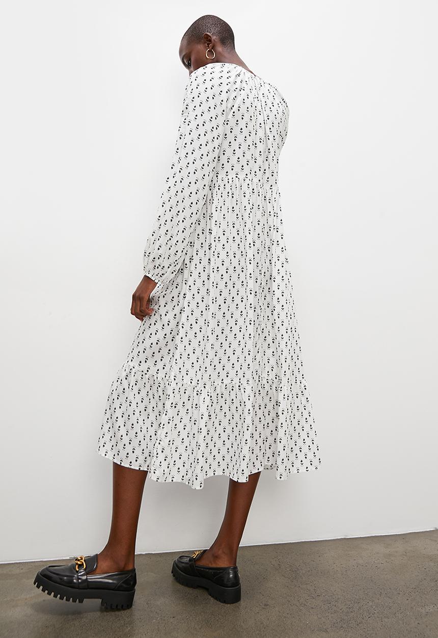 Superbalist - Tiered boho maxi dress - white & black 