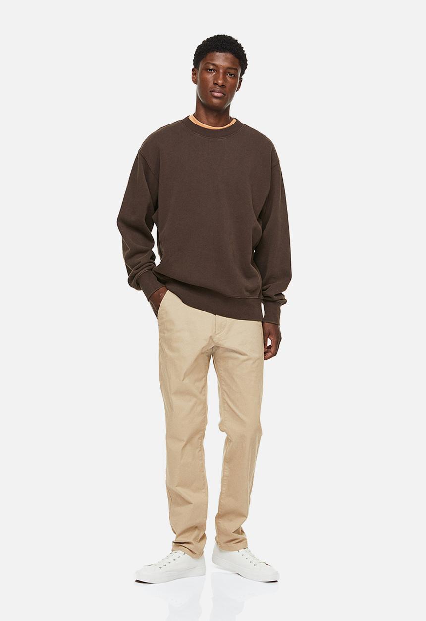 H&M - Slim fit cotton chinos - beige